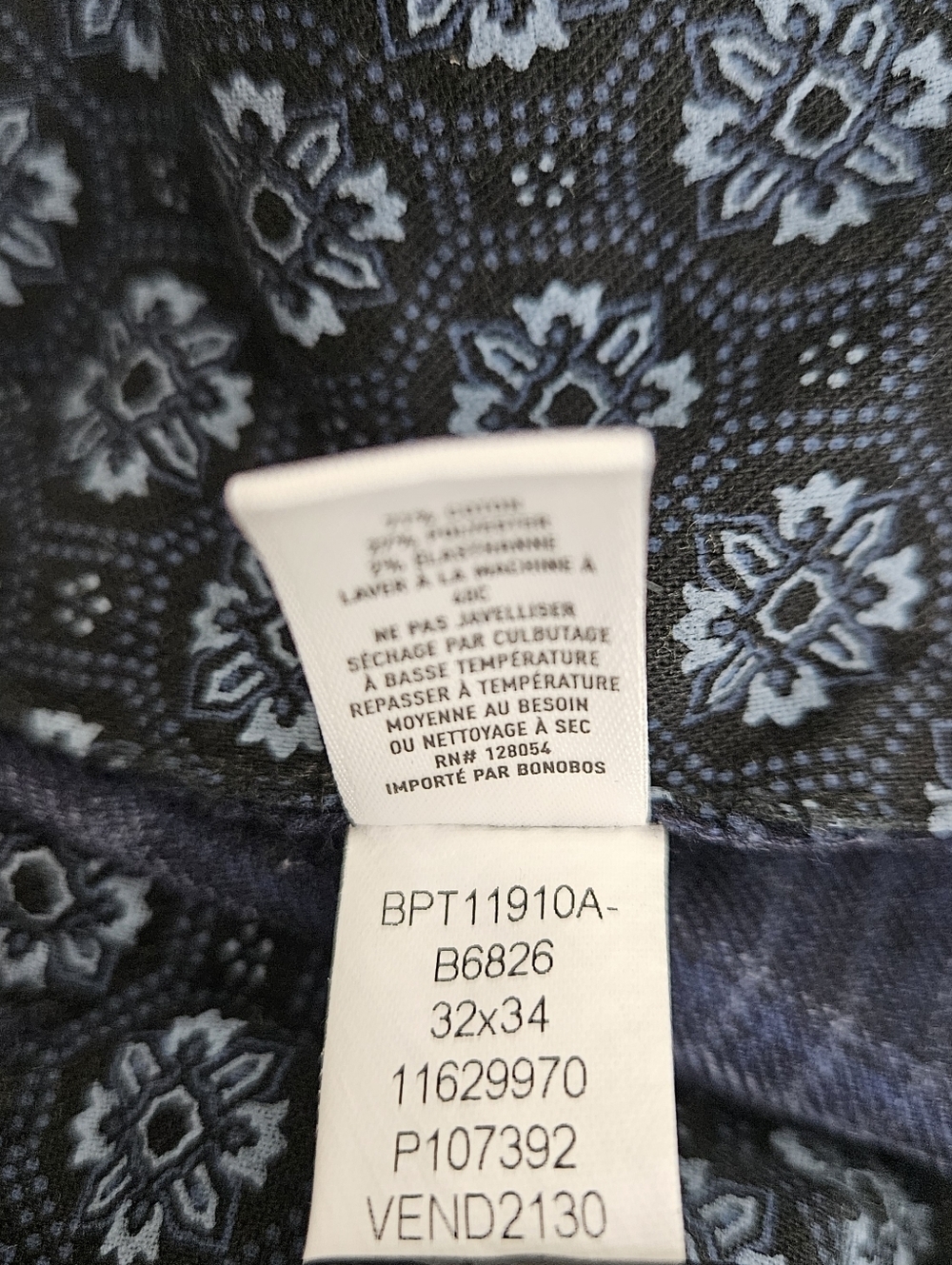Bonobos Profilo Italia Dress Pants Blue Plaid Flat Front Athletic Fit Mens 32 - Picture 8 of 8